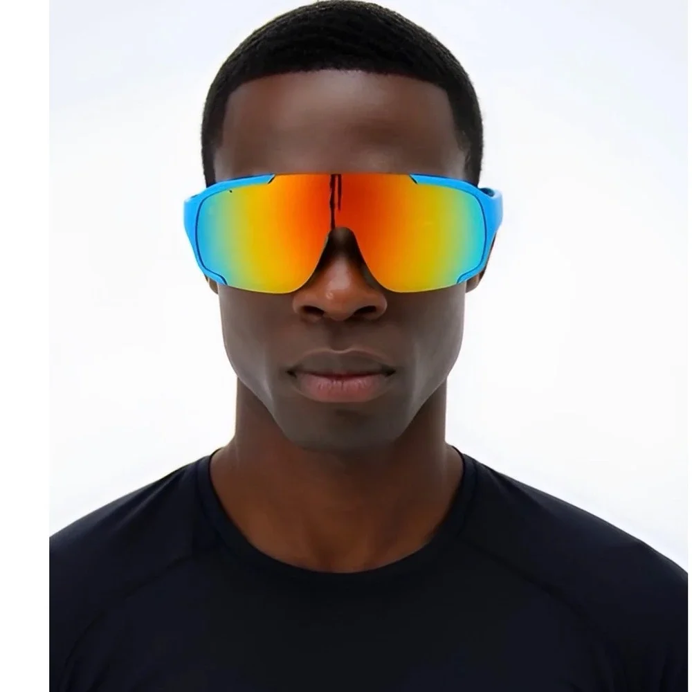 Sport Sunglasses Mirrored Lens Shield‎ Sunglasses Cycling Running Glasses Lentes